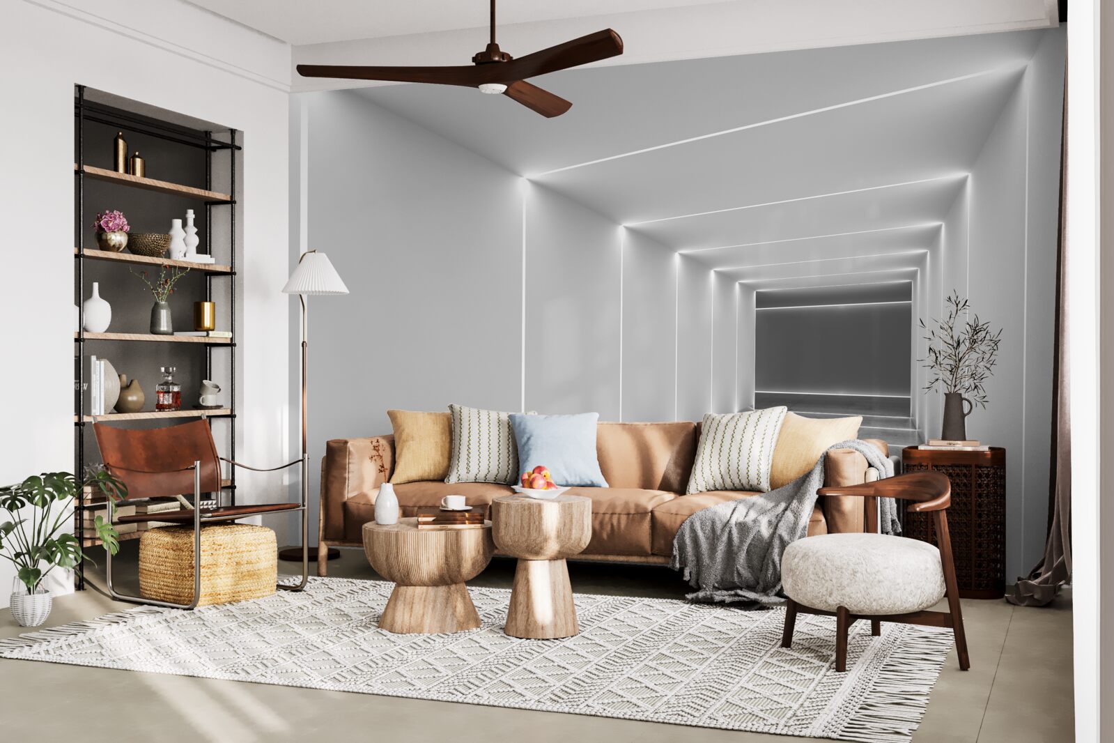 Fototapeta przejście oświetlone białym światłem