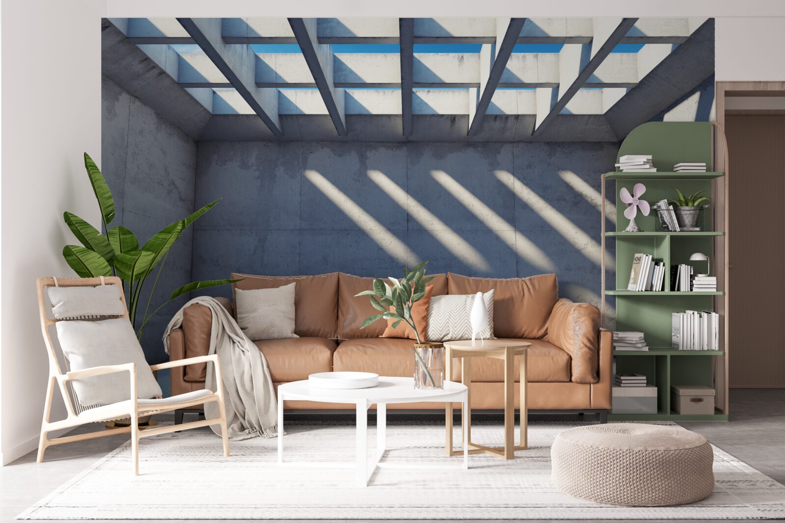 Fototapeta sufit siatkowy o kwadratowym wzorze i przezroczystości