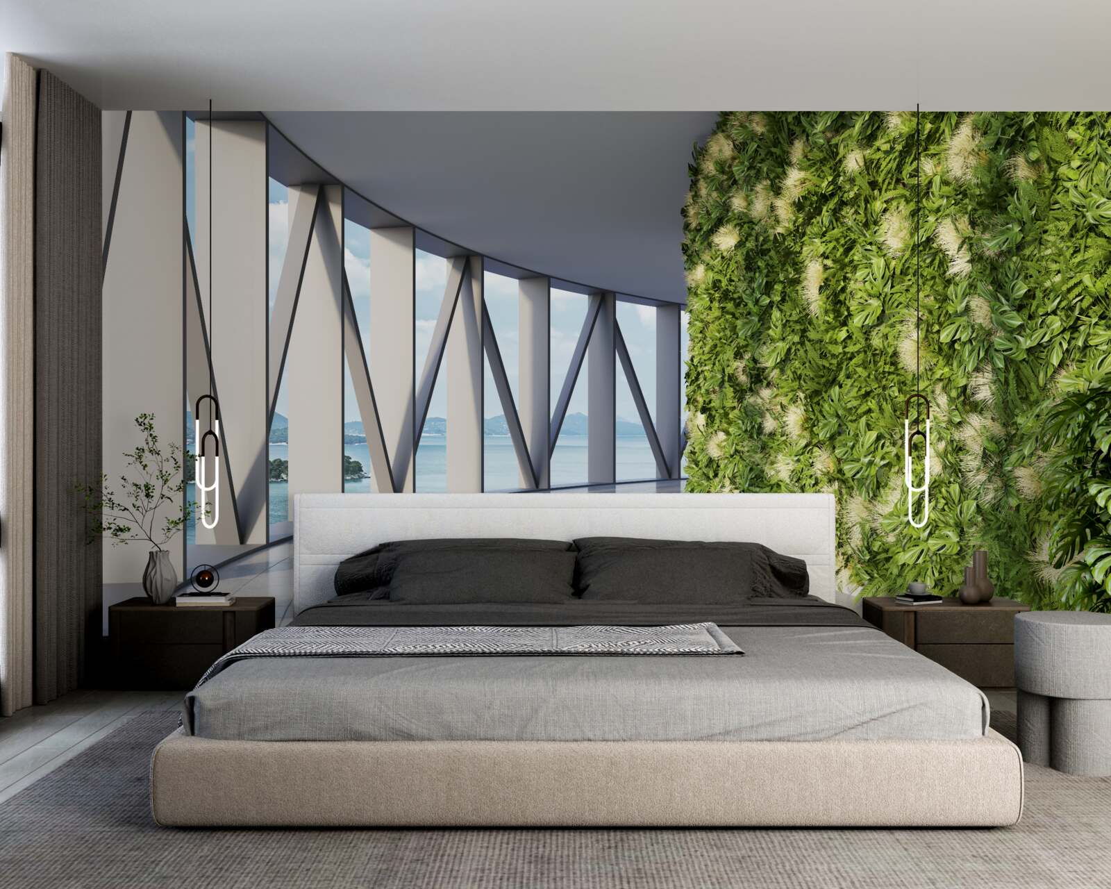 Fototapeta jasnozielony obrotowy korytarz