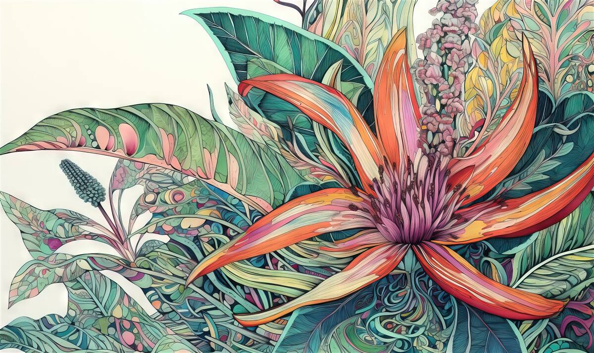 Fototapeta otwarty pączek agresywnej rośliny