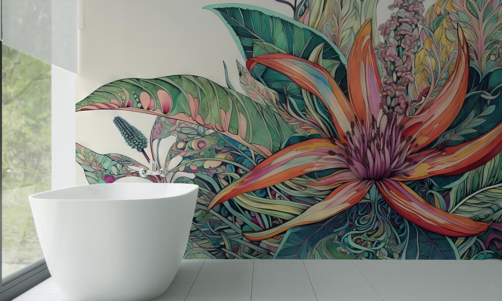 Fototapeta otwarty pączek agresywnej rośliny