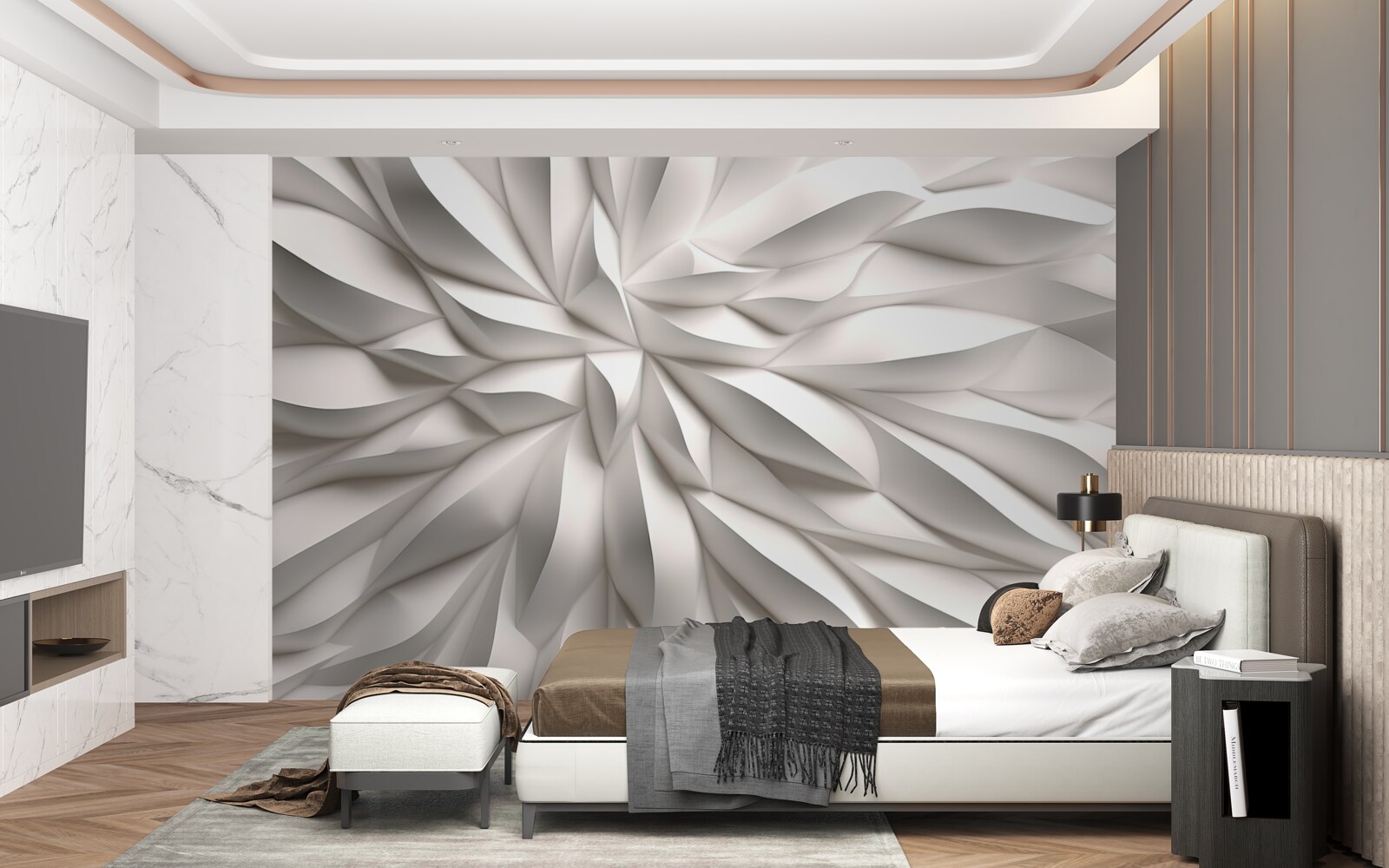 Fototapeta centrum kwiatowe w abstrakcji