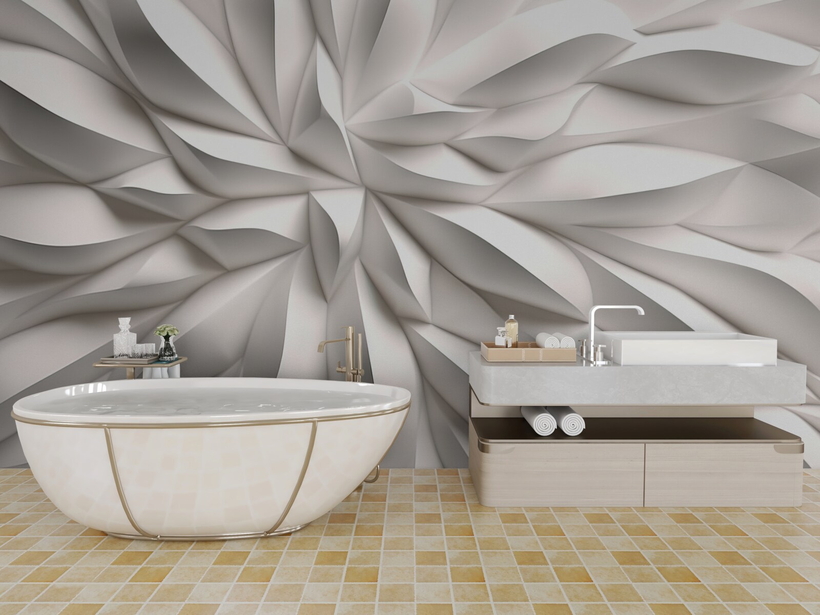 Fototapeta centrum kwiatowe w abstrakcji