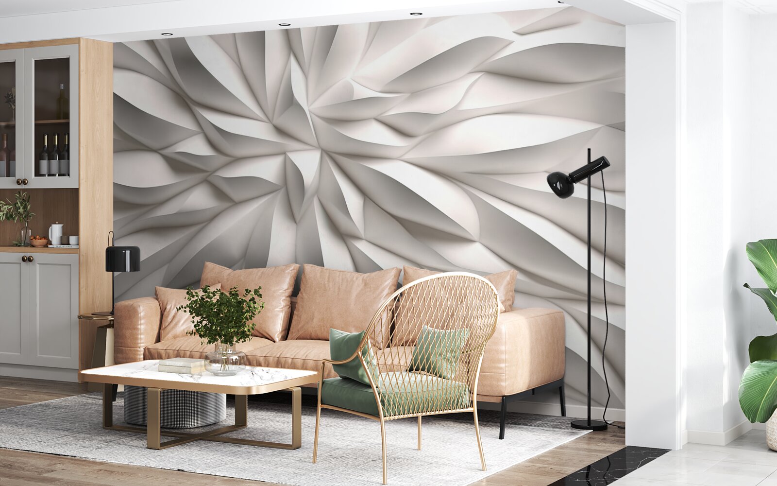 Fototapeta centrum kwiatowe w abstrakcji