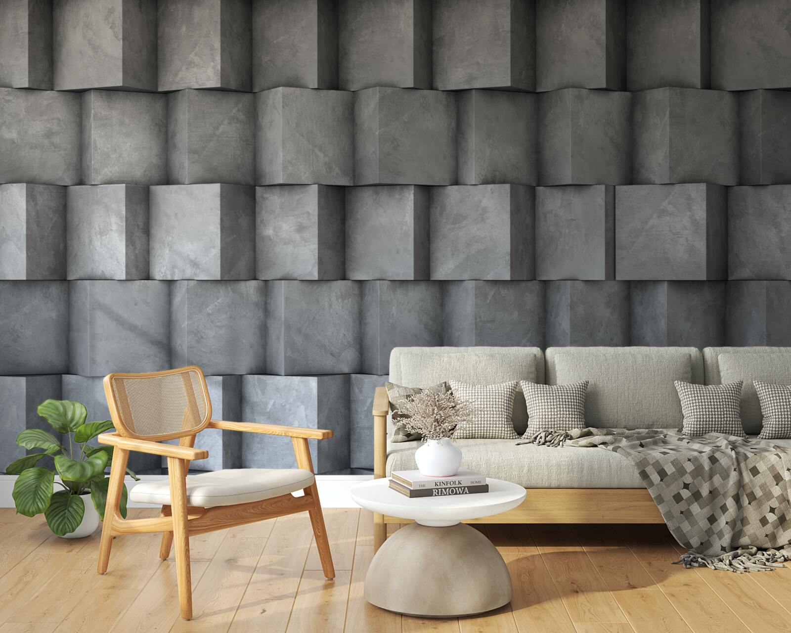 Fototapeta kwadraty wolumetryczne skierowane w różnych kierunkach