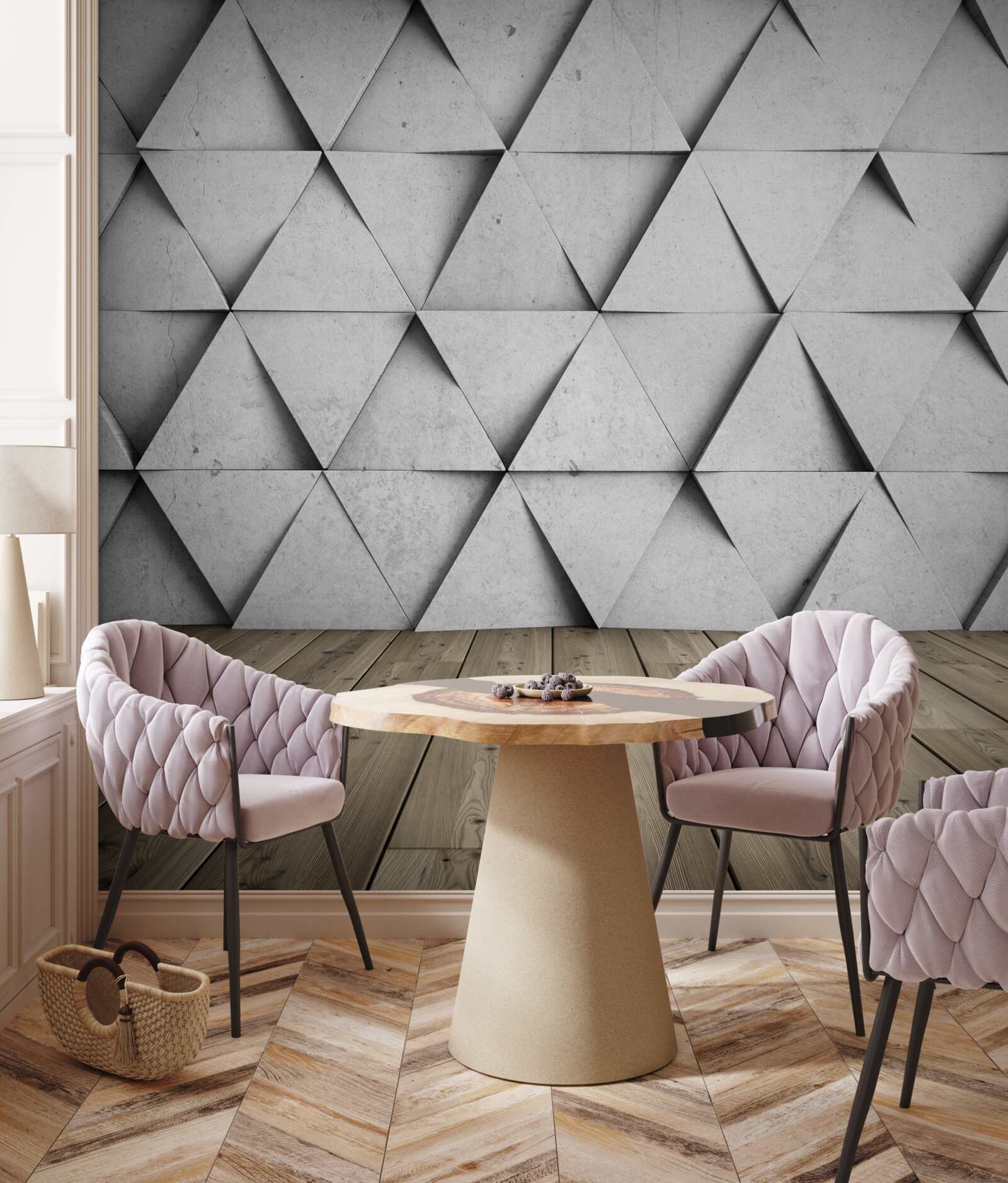 Fototapeta trójwymiarowe trójkąty o prostych bokach