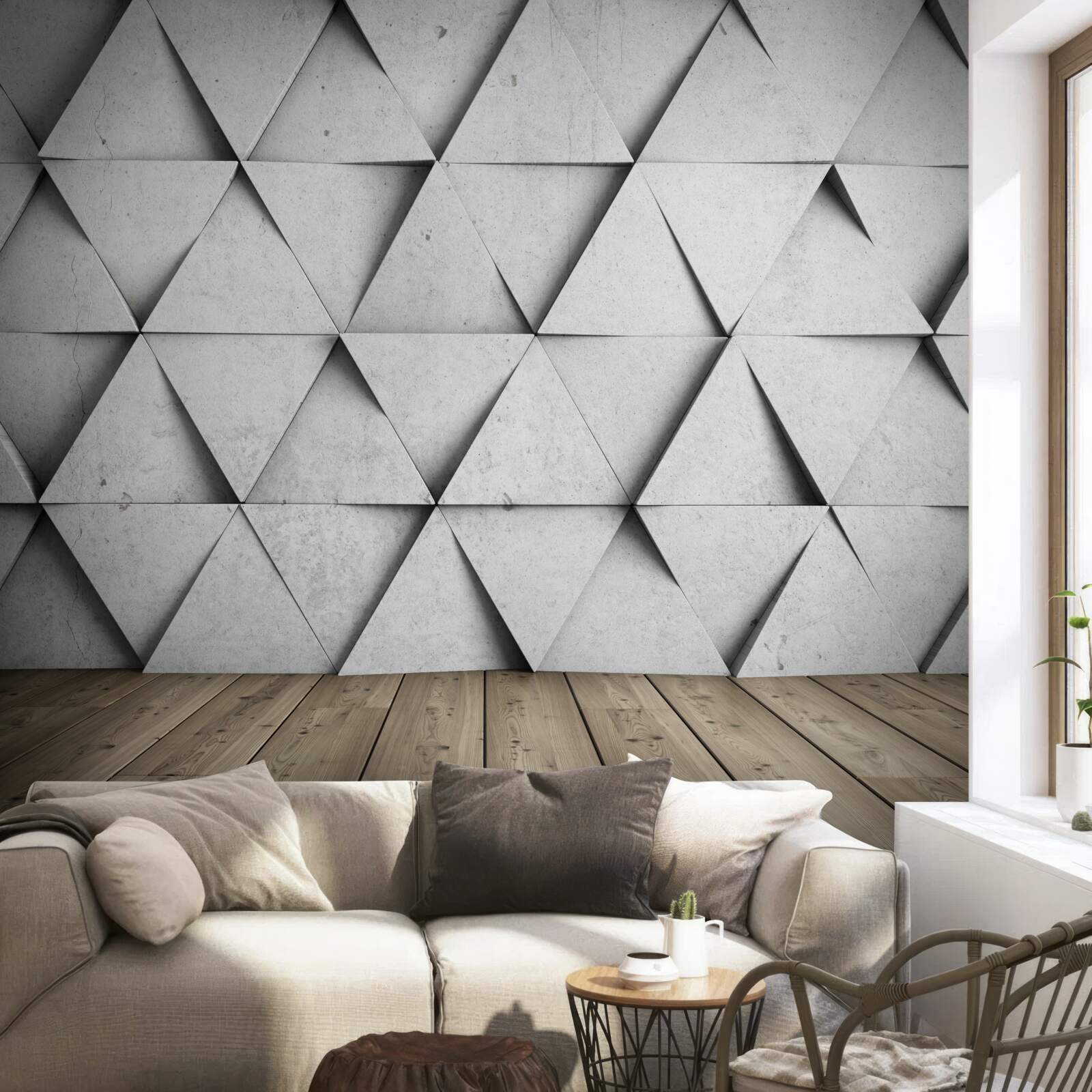 Fototapeta trójwymiarowe trójkąty o prostych bokach