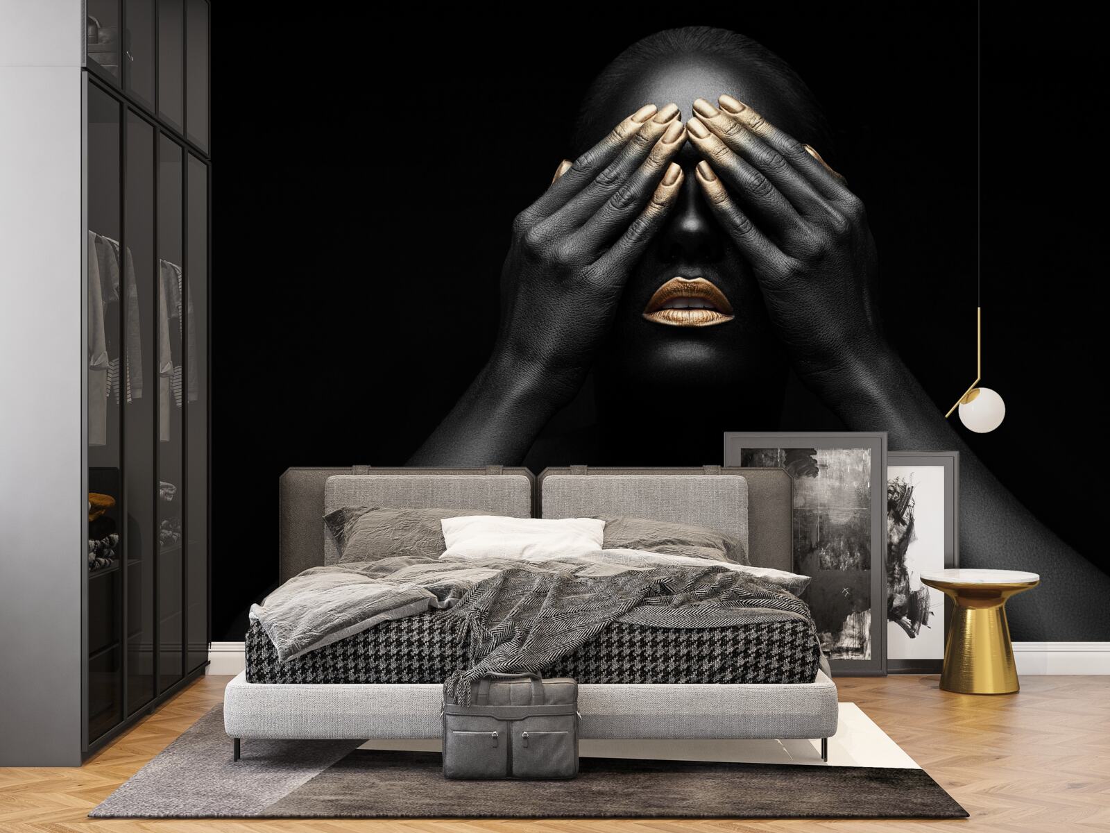 Fototapeta dziewczyna zakryła oczy rękami