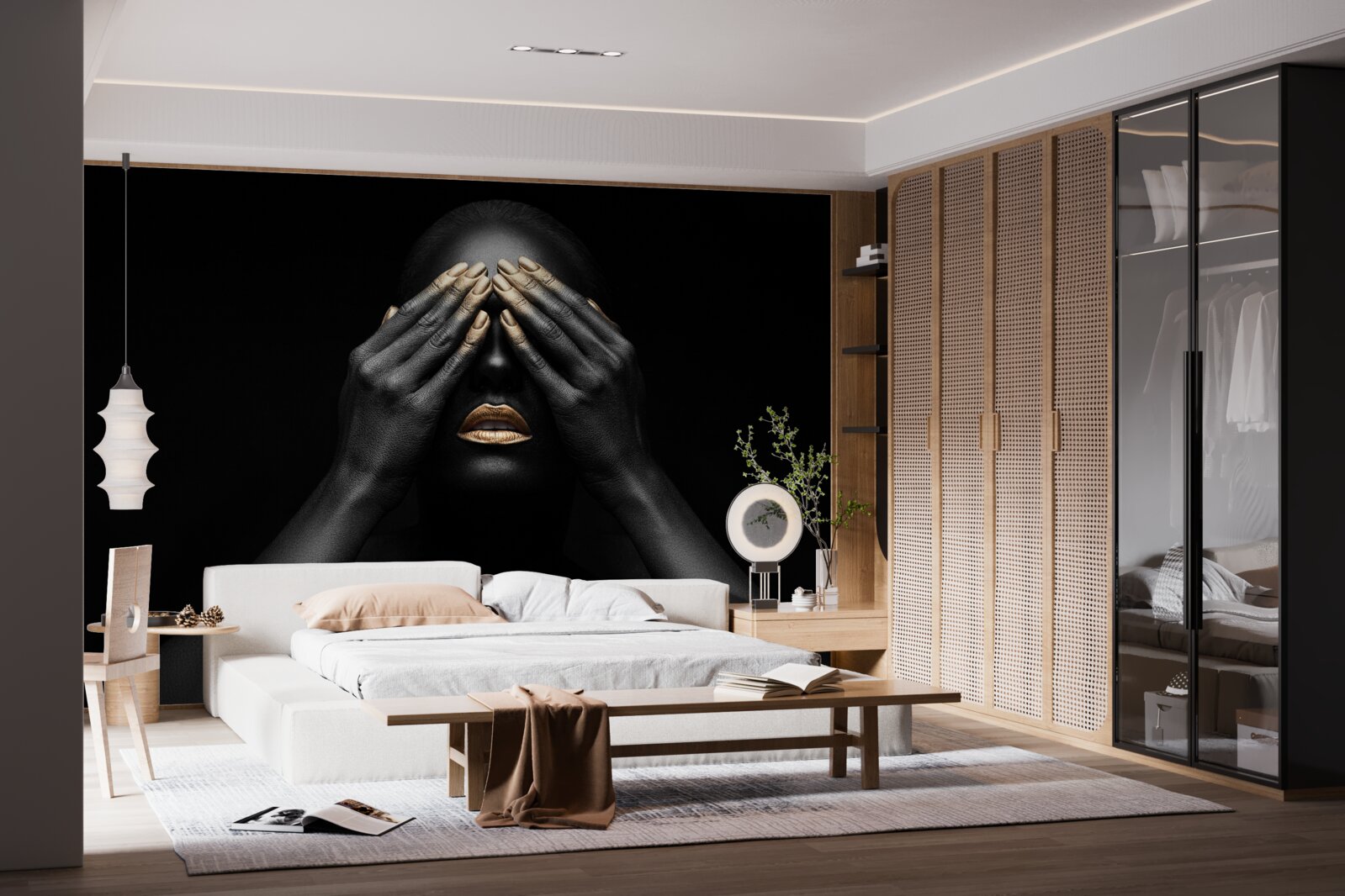 Fototapeta dziewczyna zakryła oczy rękami