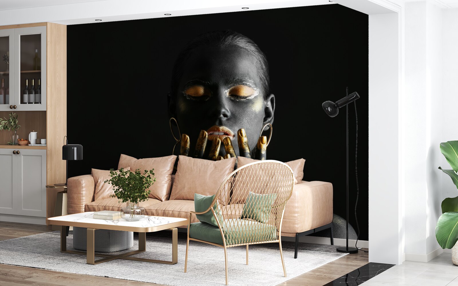 Fototapeta kobieta z zaciśniętymi ustami