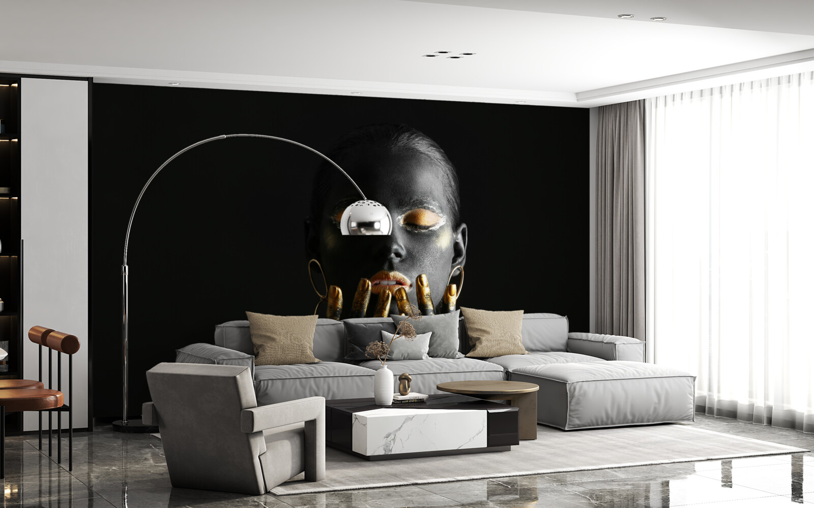 Fototapeta kobieta z zaciśniętymi ustami