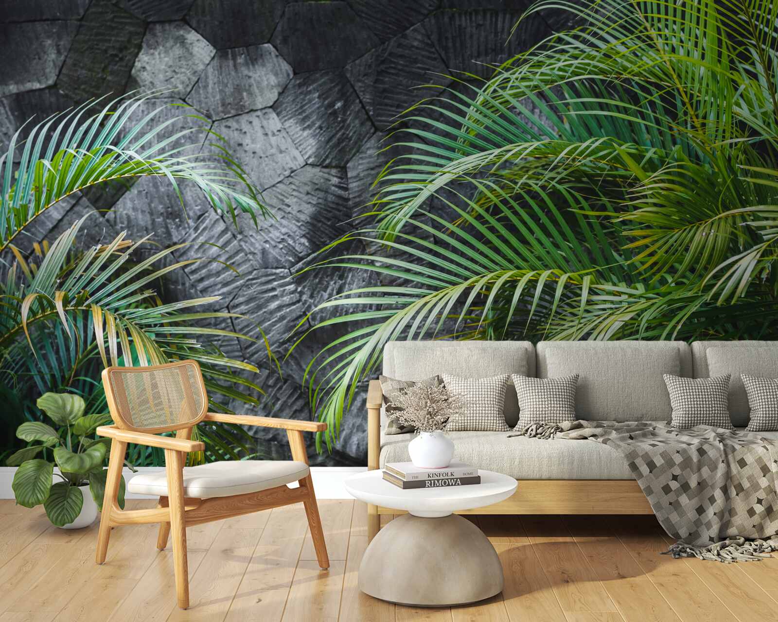 Fototapeta paproć odchodzi w mglistą noc