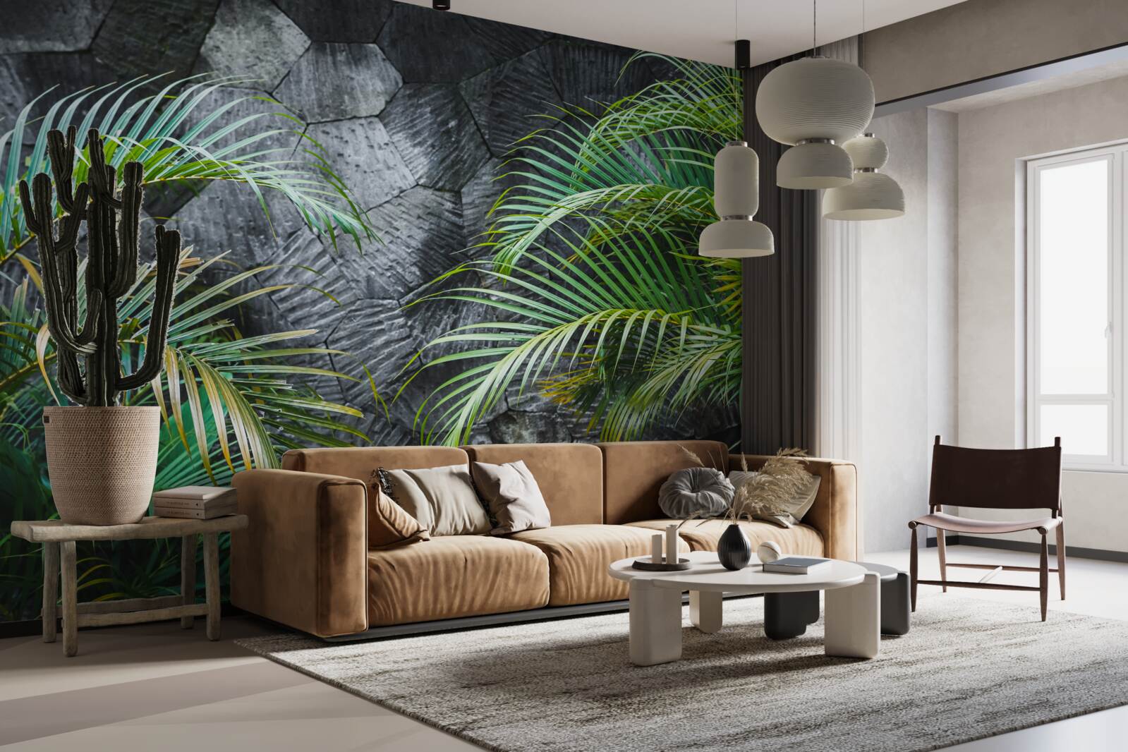 Fototapeta paproć odchodzi w mglistą noc