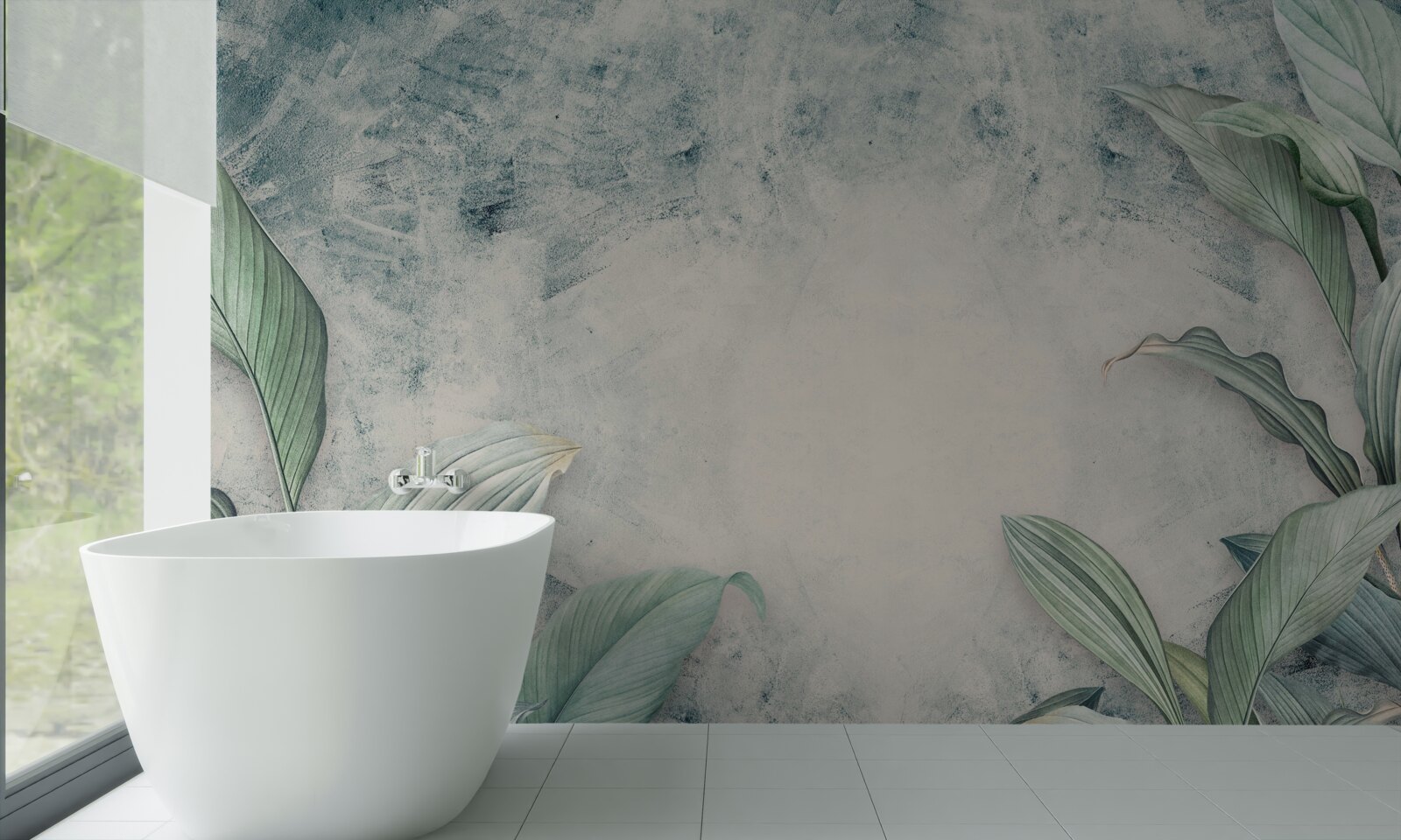 Fototapeta mglista mgła otacza rośliny tropikalne