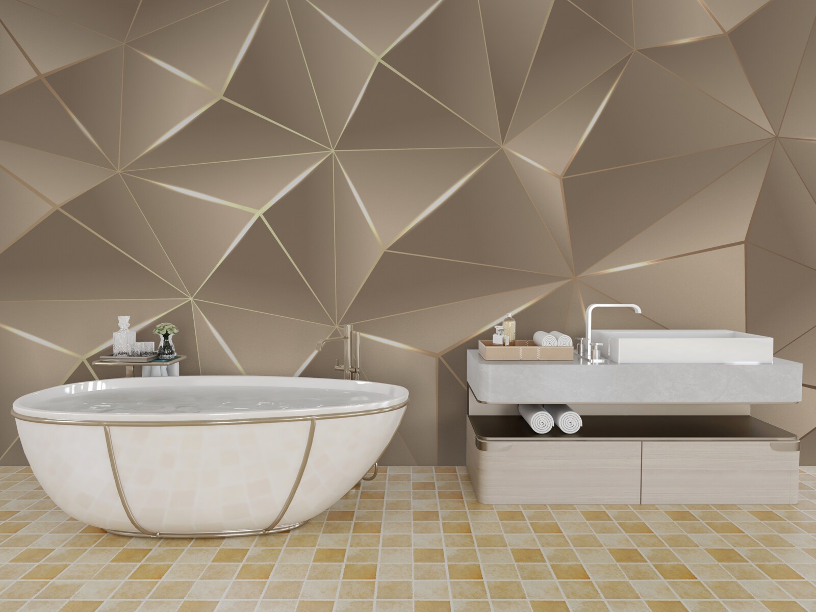 Fototapeta tekstury 3d na jasnym tle