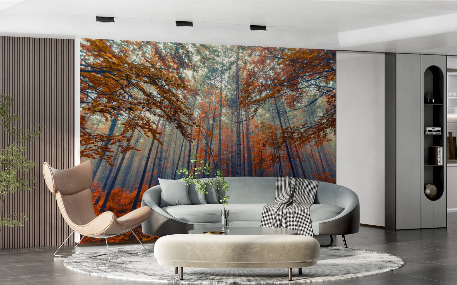 Fototapeta liście jesiennego lasu, które opadły