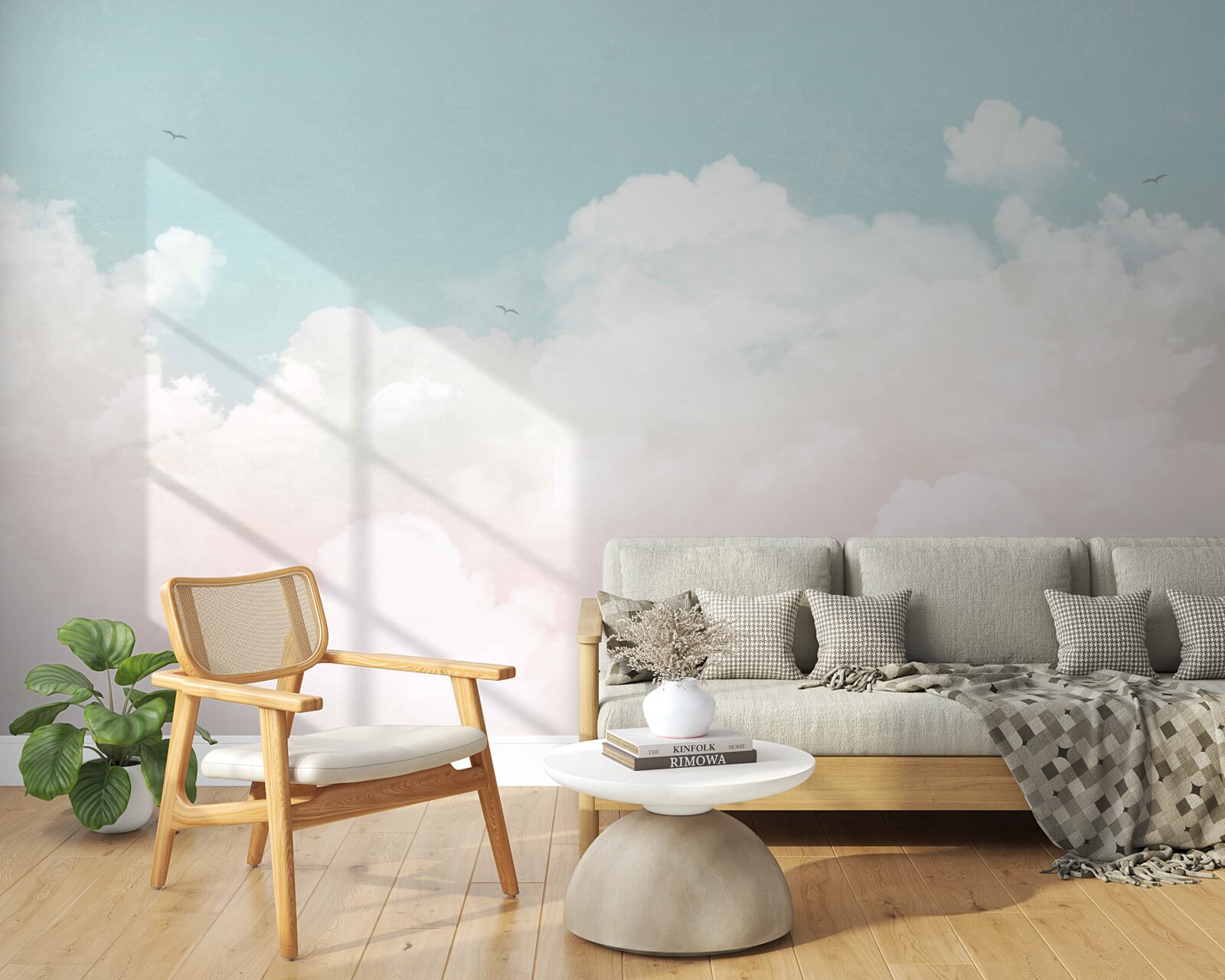 Fototapeta gęste mleczne chmury