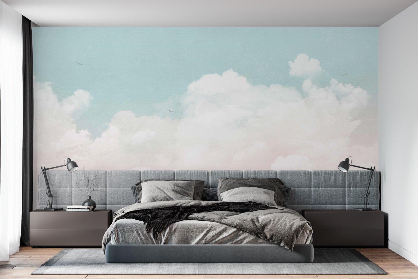 Fototapeta gęste mleczne chmury