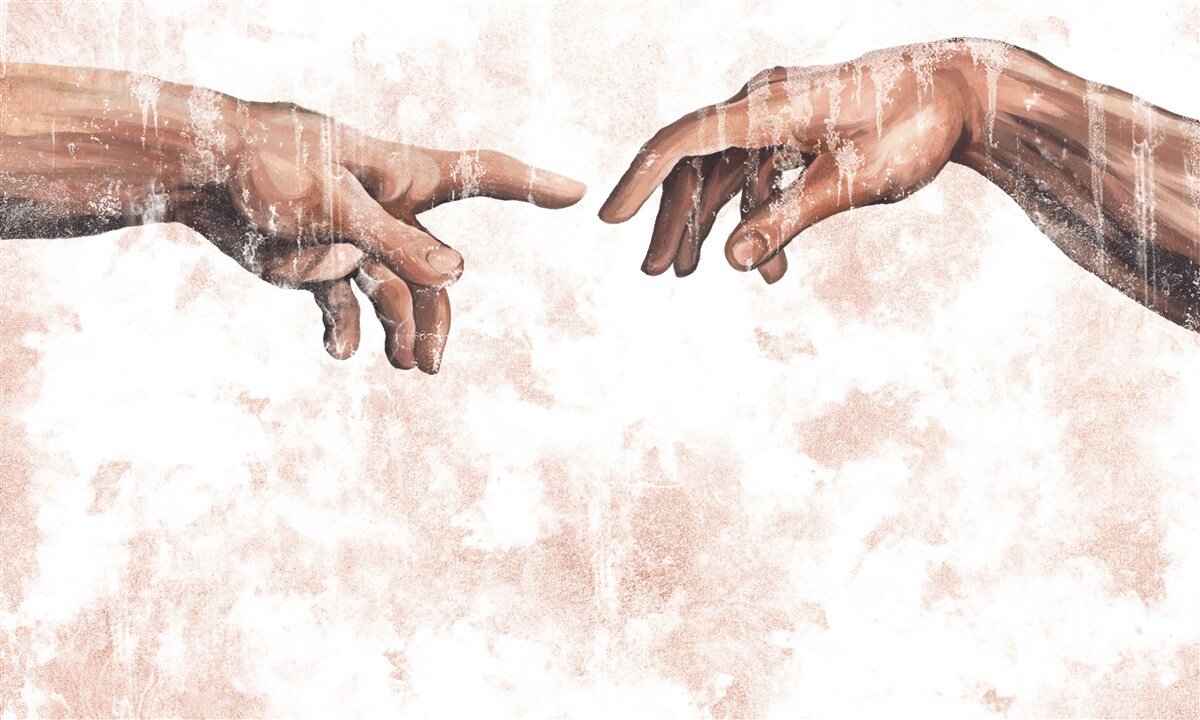 Fototapeta ręce mężczyzny i kobiety, które są ze sobą połączone