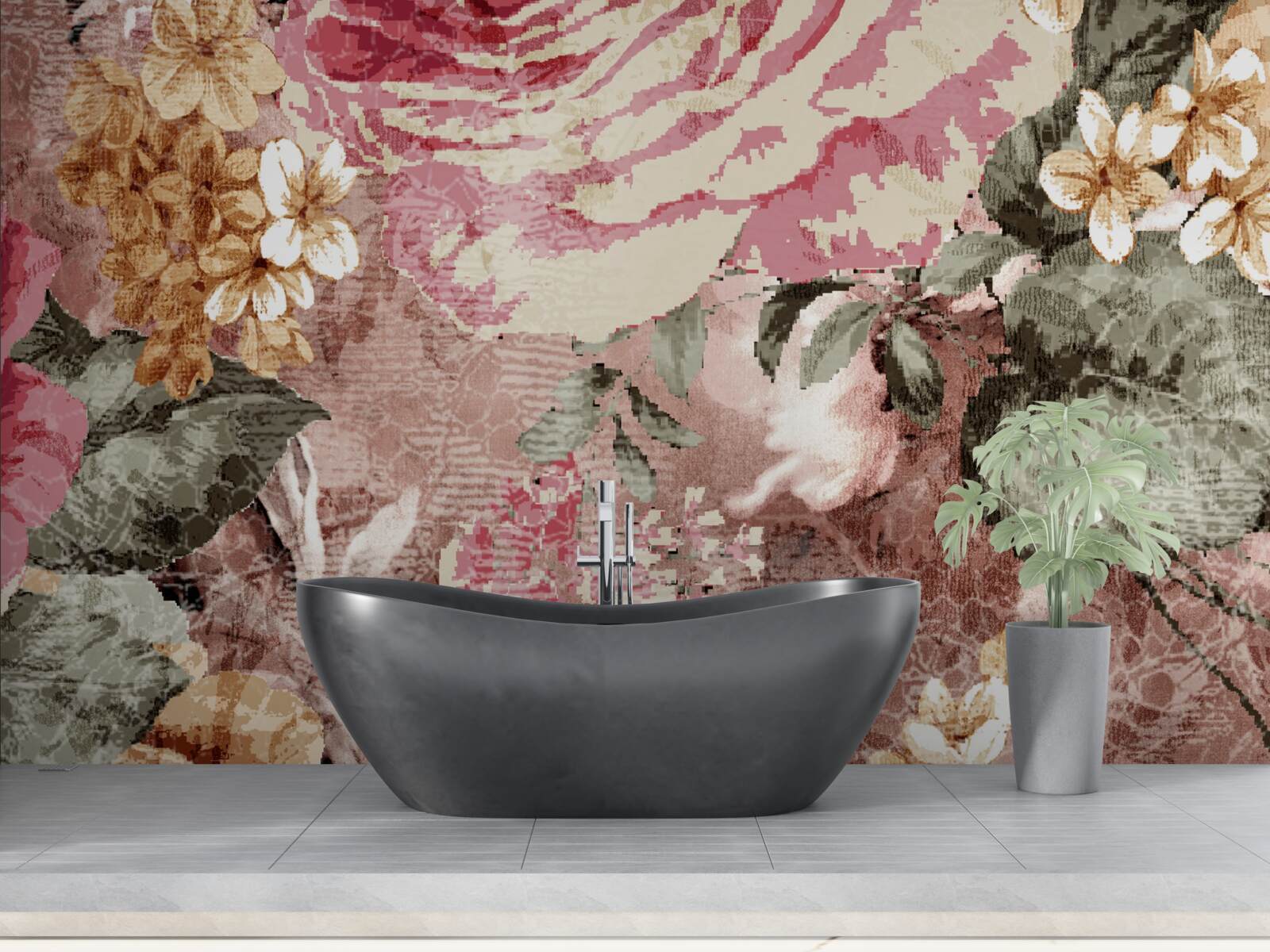 Fototapeta obfitość kwiatów i roślin jest abstrakcją