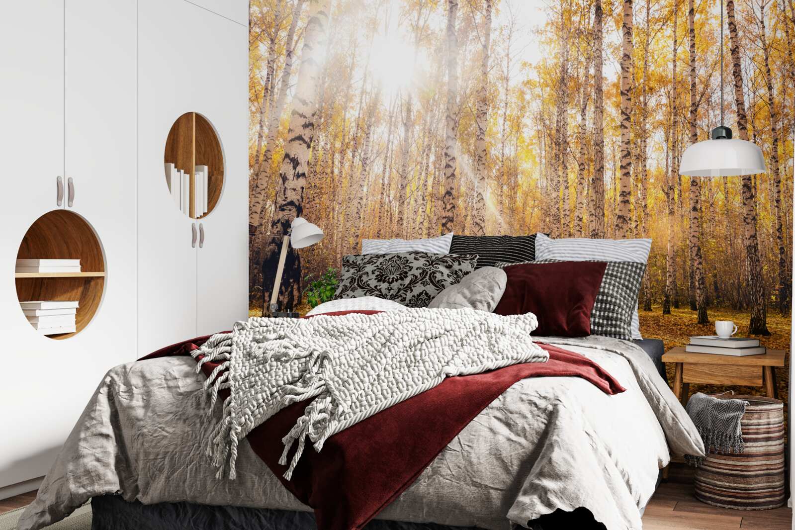 Fototapeta błysnął o świcie jesiennego gaju