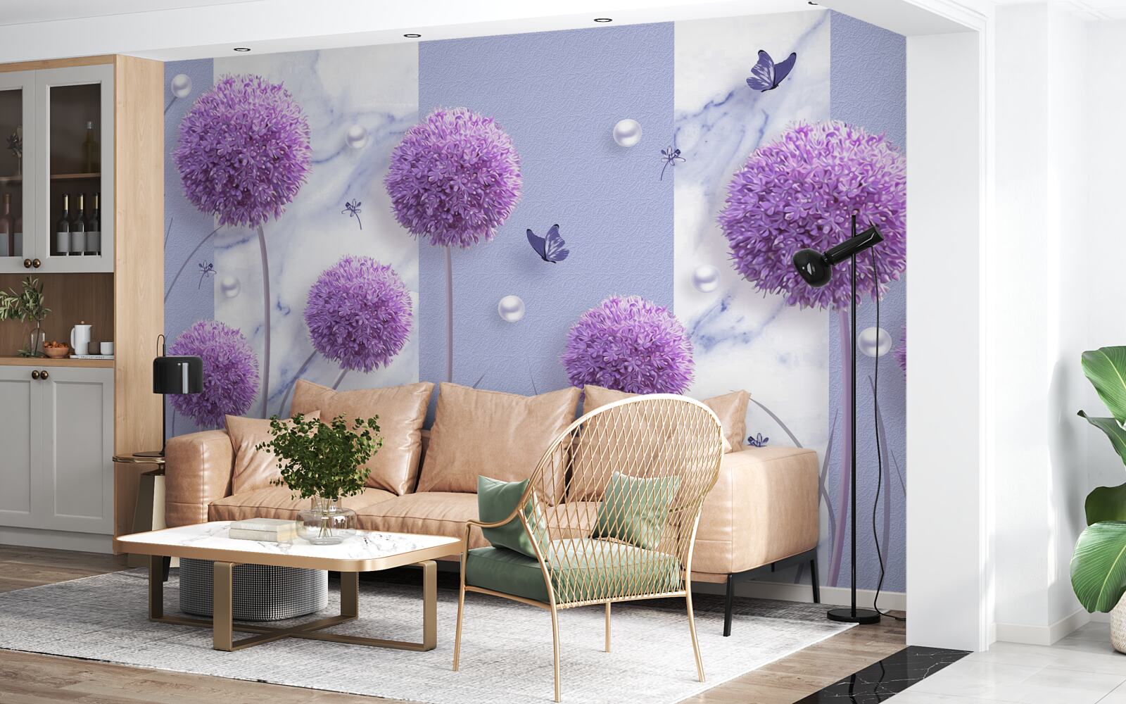 Fototapeta główki kwiatowe łąk liliowych