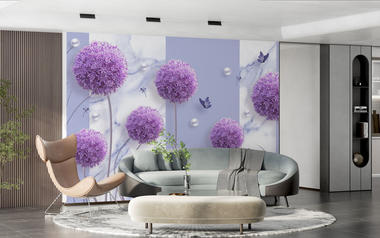 Fototapeta główki kwiatowe łąk liliowych