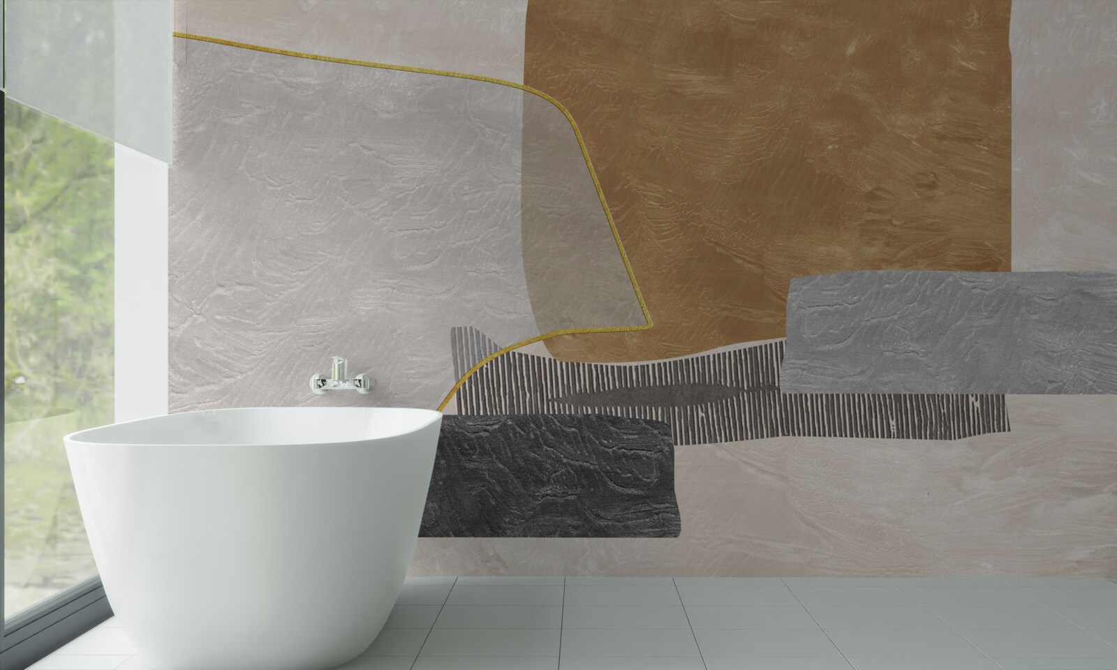 Fototapeta statek pokonuje wodne przestrzenie abstrakcji