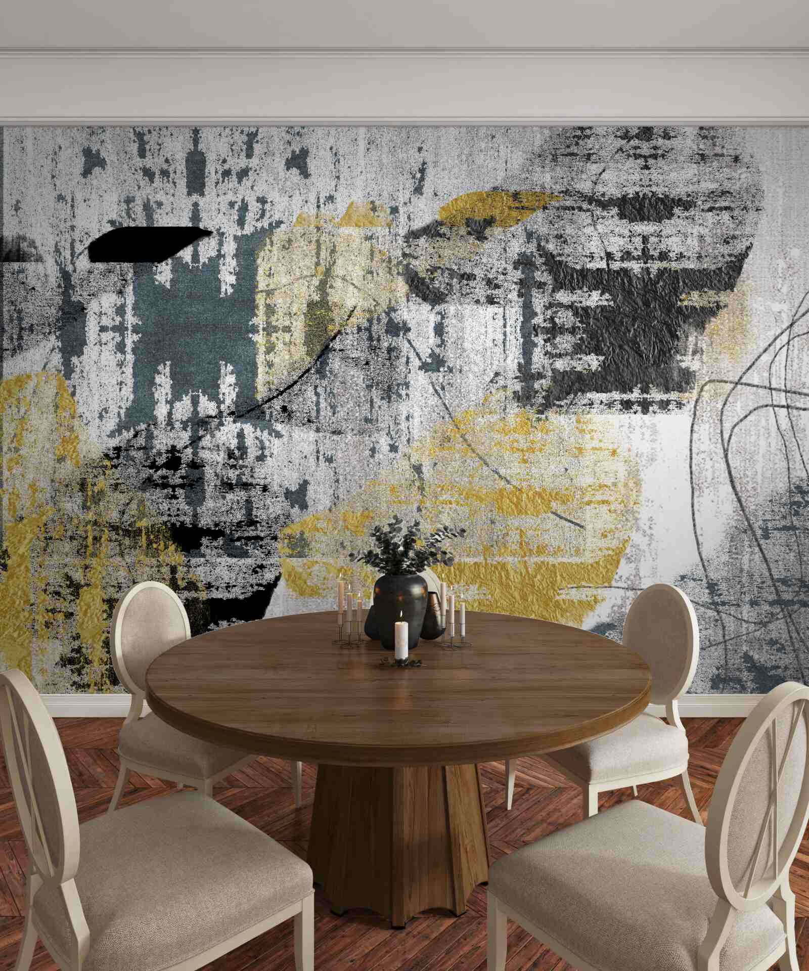 Fototapeta tło utworzone z abstrakcji odcieni czerni i złota