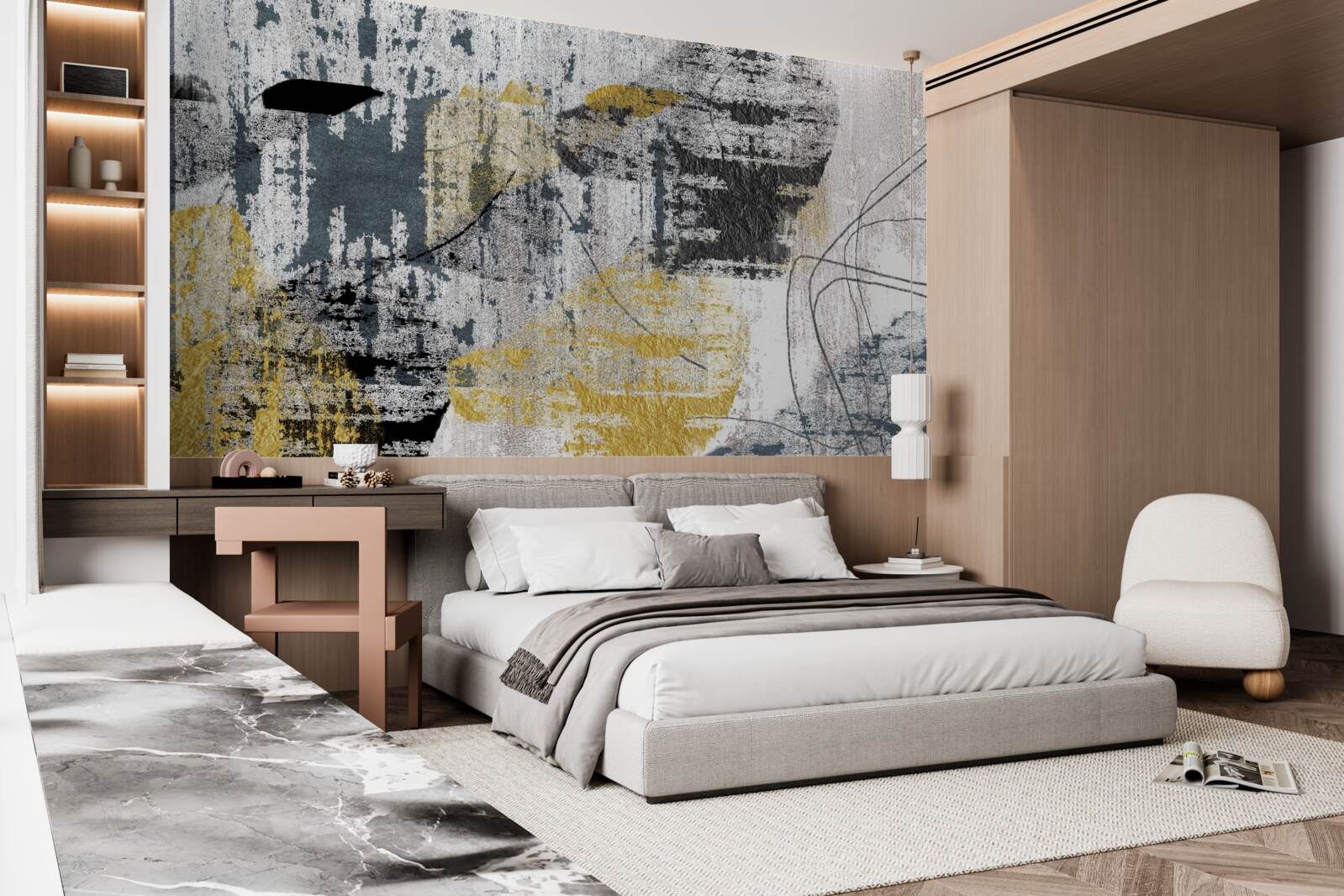 Fototapeta tło utworzone z abstrakcji odcieni czerni i złota