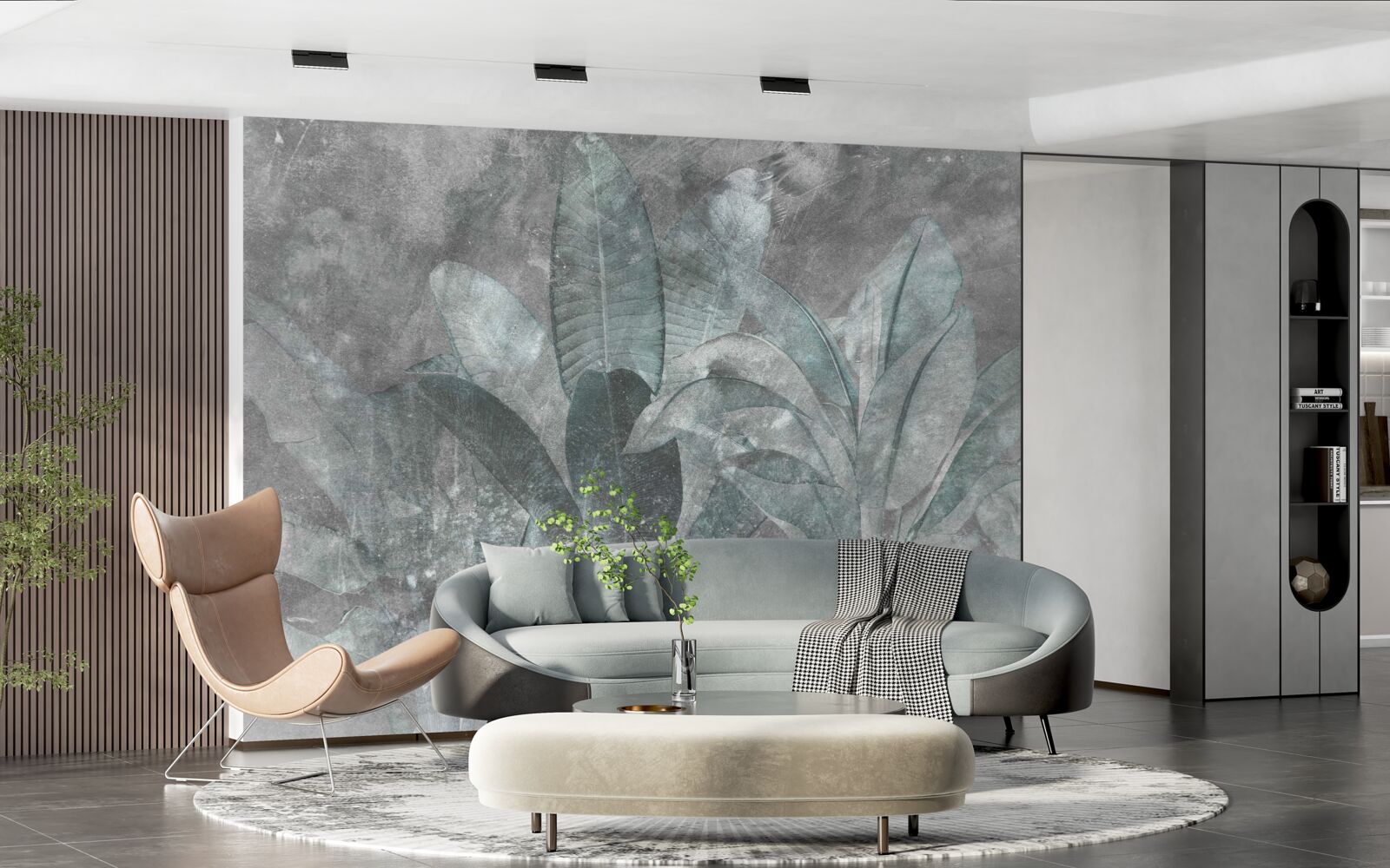 Fototapeta paproć pod gęstą ulewą