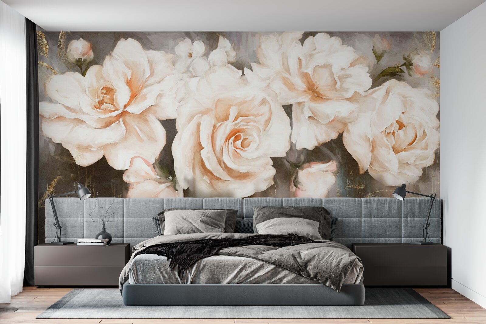 Fototapeta róże mają luksusowy kremowy odcień