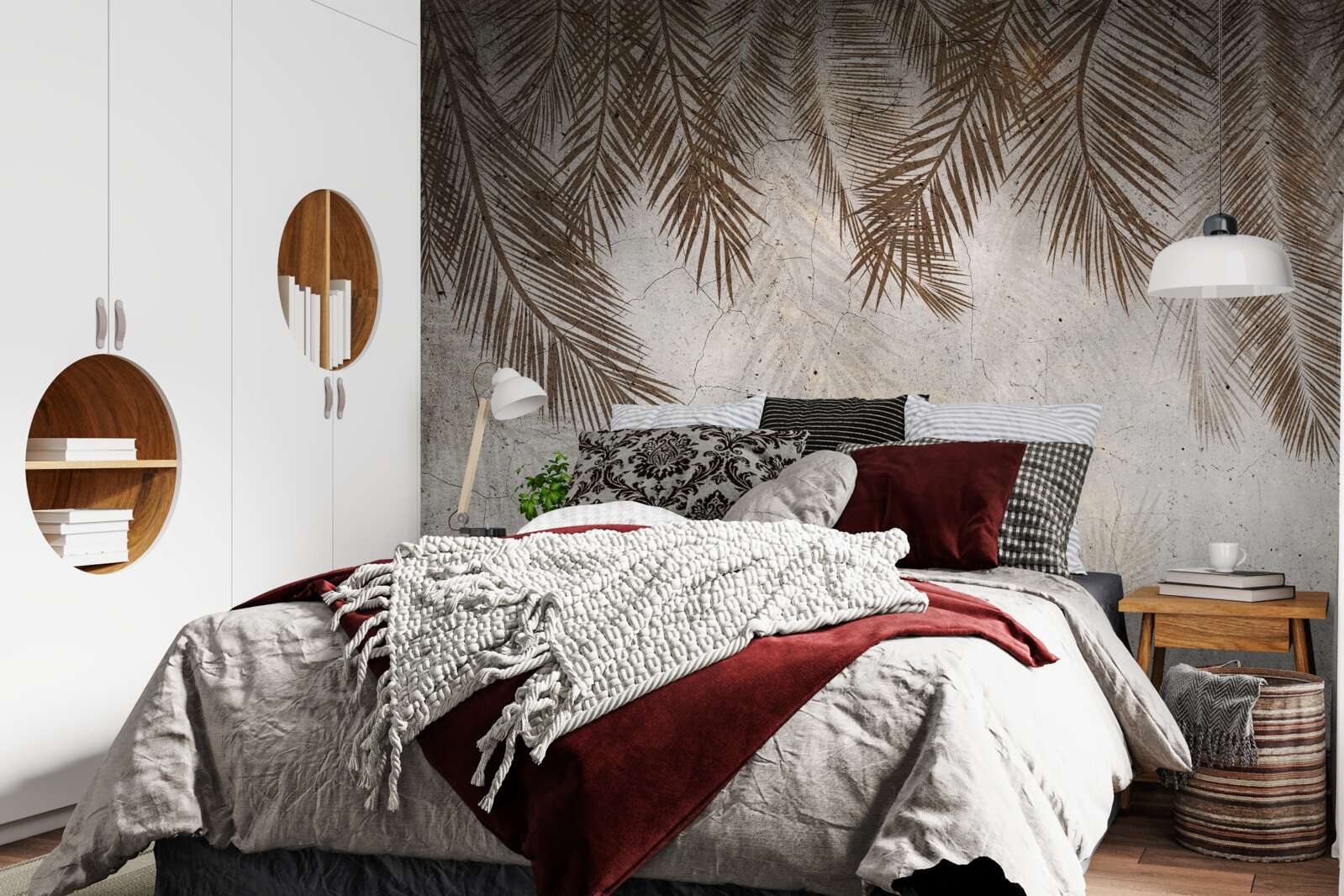 Fototapeta zwisają złote liście paproci