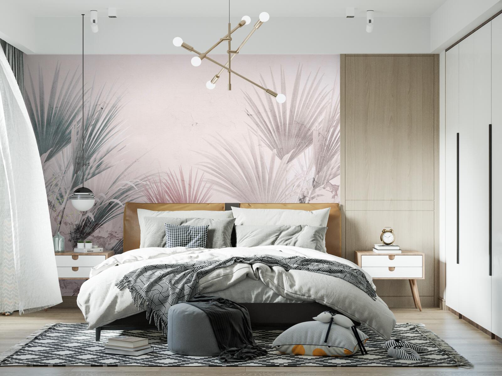 Fototapeta wielobarwne tropikalne paprocie