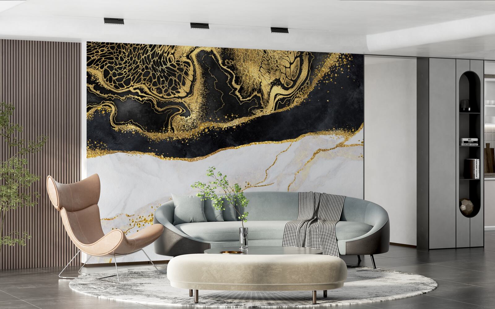 Fototapeta czarne fale otaczają piaszczyste wybrzeże