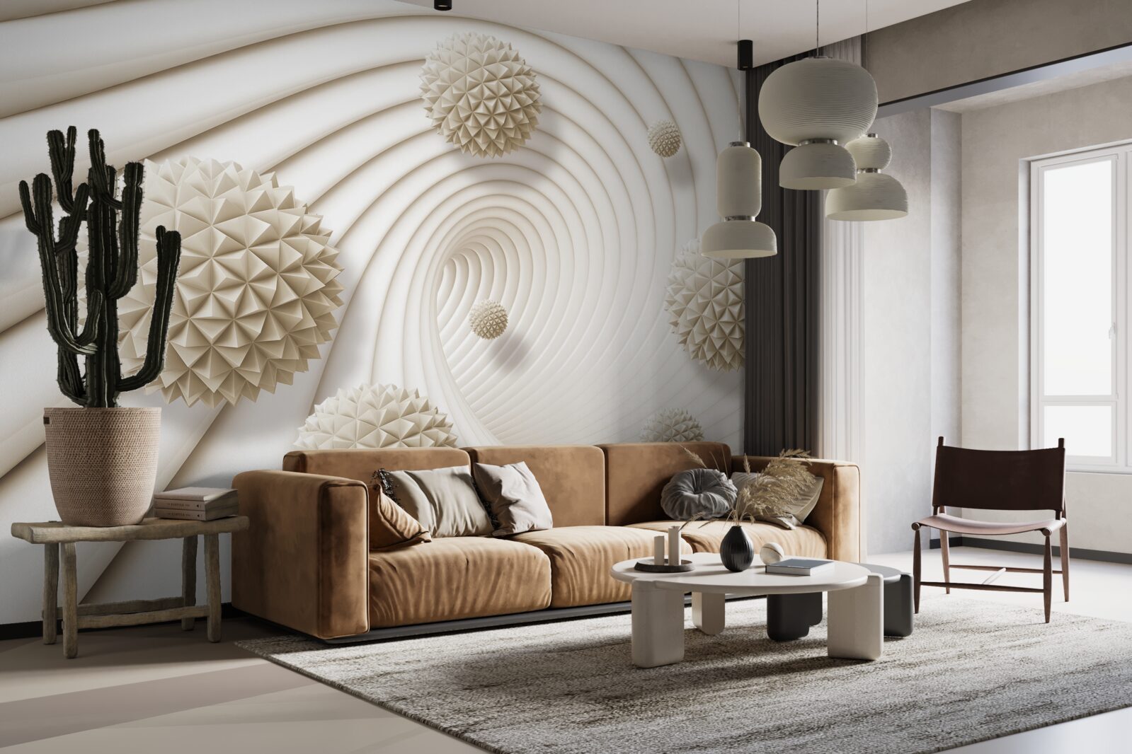 Fototapeta jasne kule w kształcie szprych w wirze