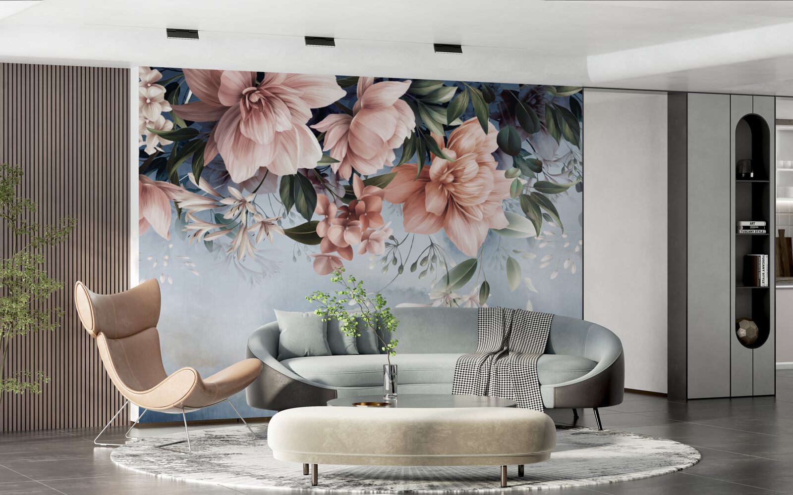 Fototapeta gałęzie kwiatów opadają na powierzchnię wody