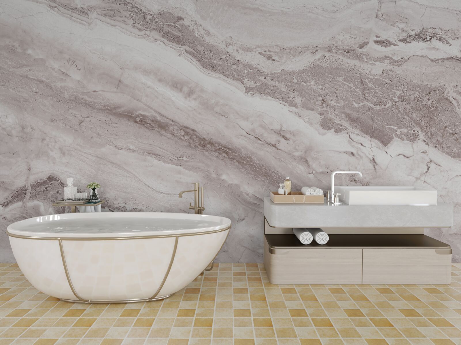 Fototapeta jasnobrązowy marmur