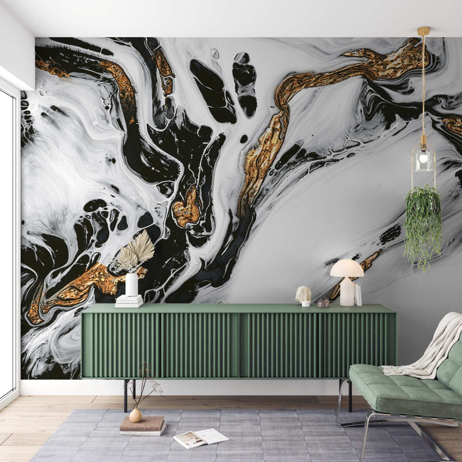 Fototapeta stoki pokryte śniegiem, z kamieniami w złotym świetle