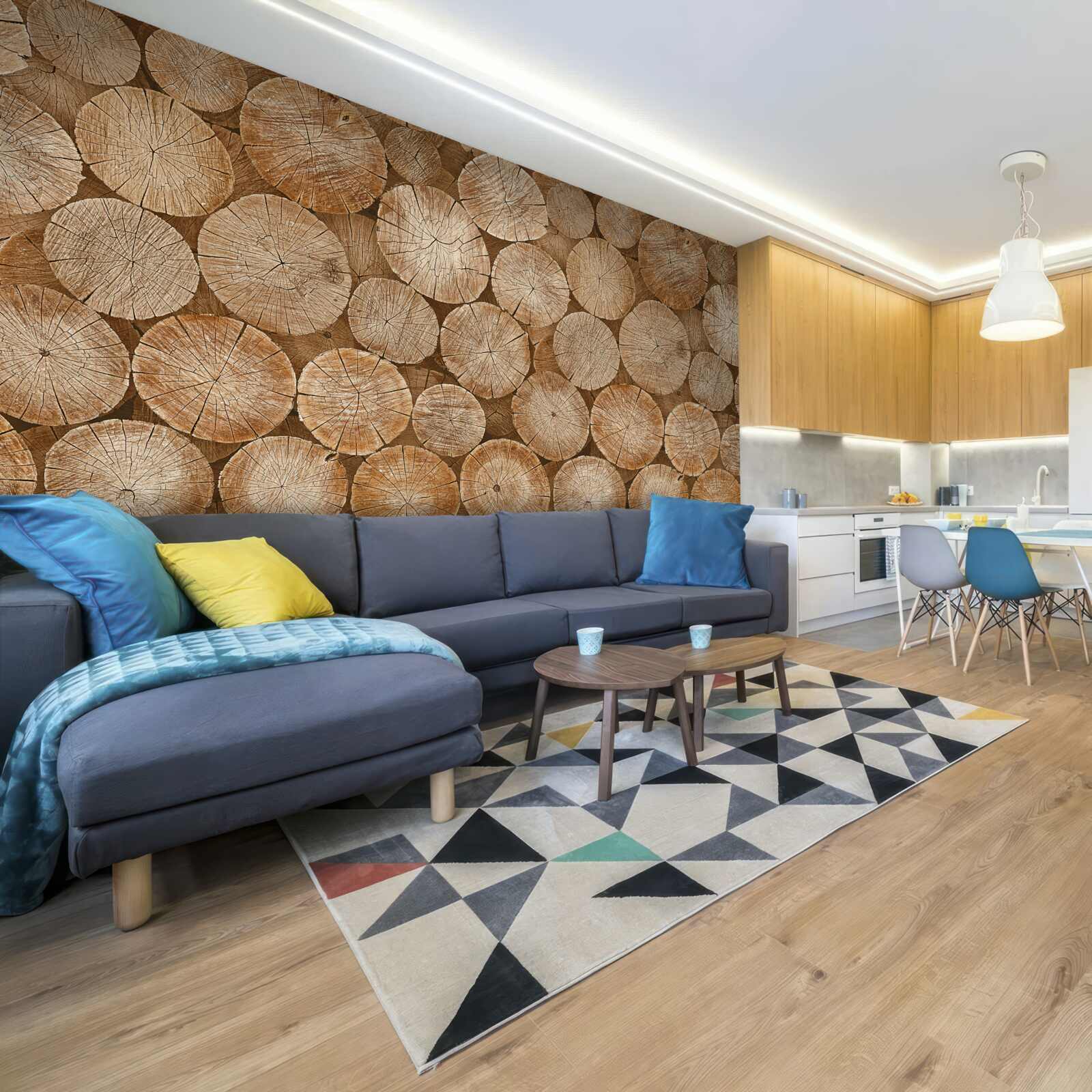 Fototapeta stos zebranego drewna opałowego