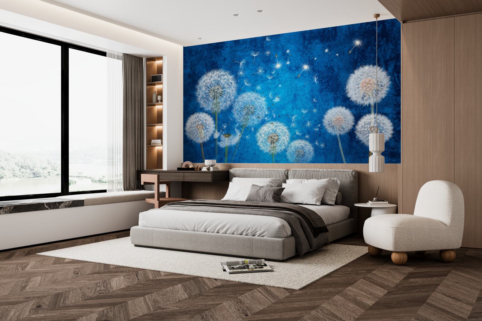 Fototapeta gwiaździste niebo usiane jest mleczami