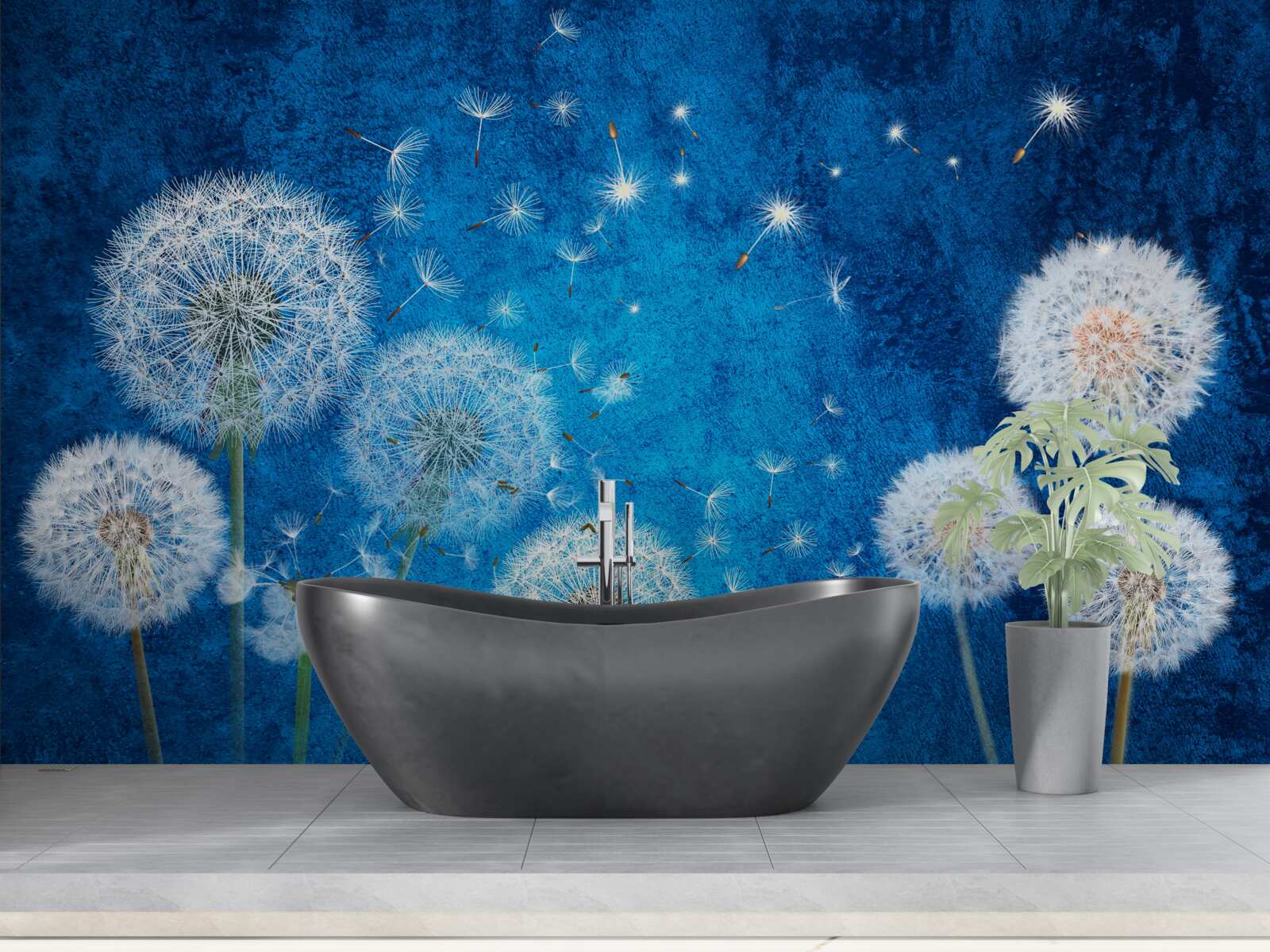 Fototapeta gwiaździste niebo usiane jest mleczami