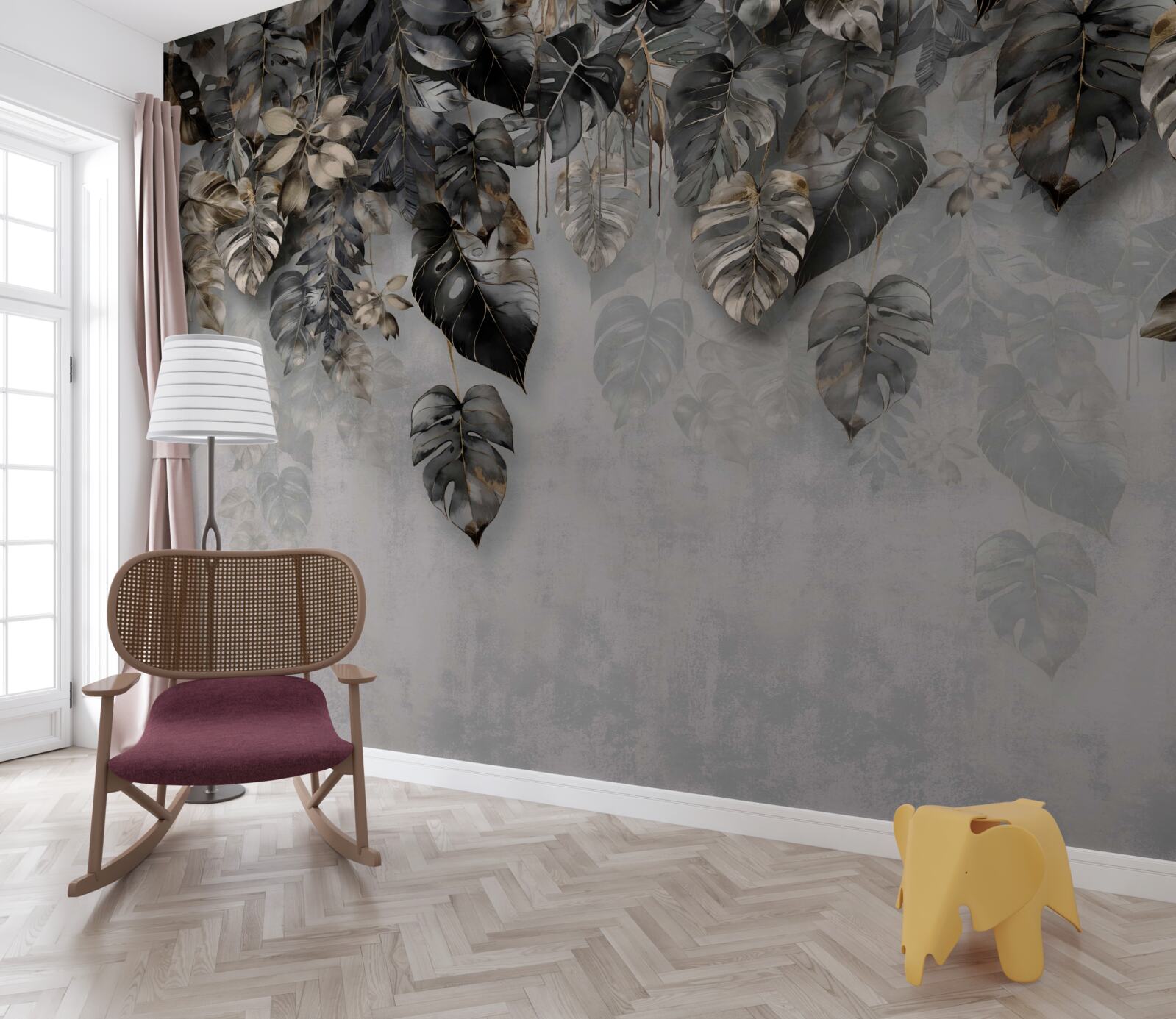 Fototapeta wiszące ciemne liście tropików