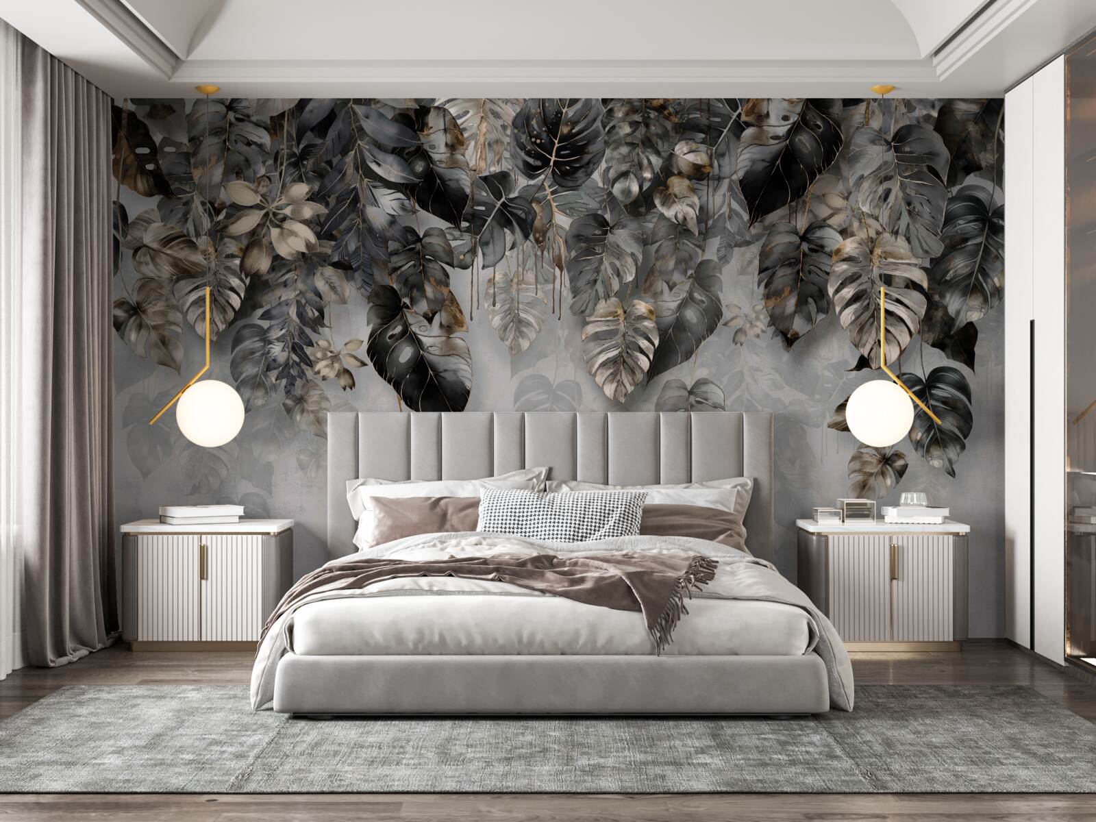 Fototapeta wiszące ciemne liście tropików