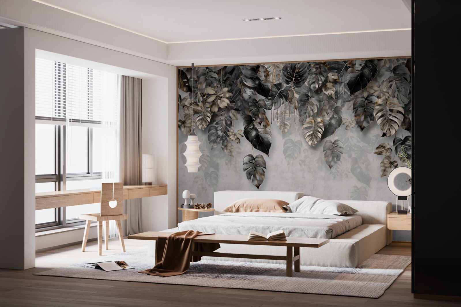 Fototapeta wiszące ciemne liście tropików