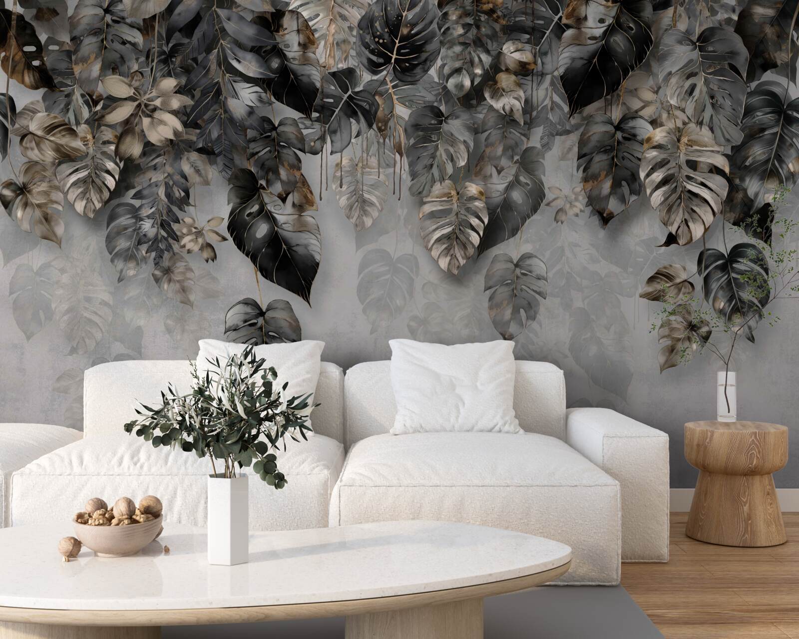 Fototapeta wiszące ciemne liście tropików