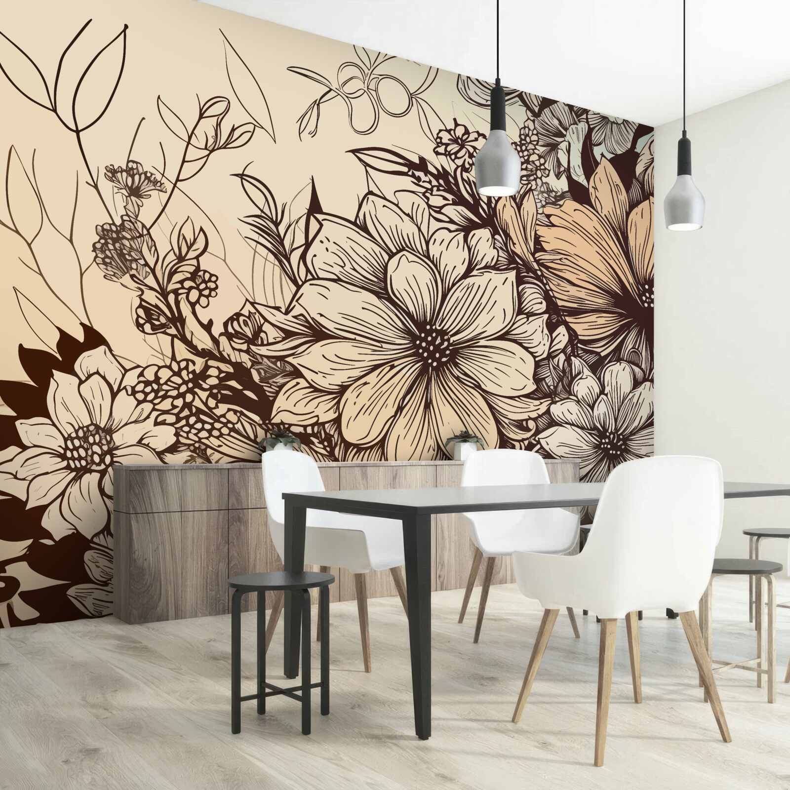 Fototapeta tropikalne kwiaty wypełnione kolorami