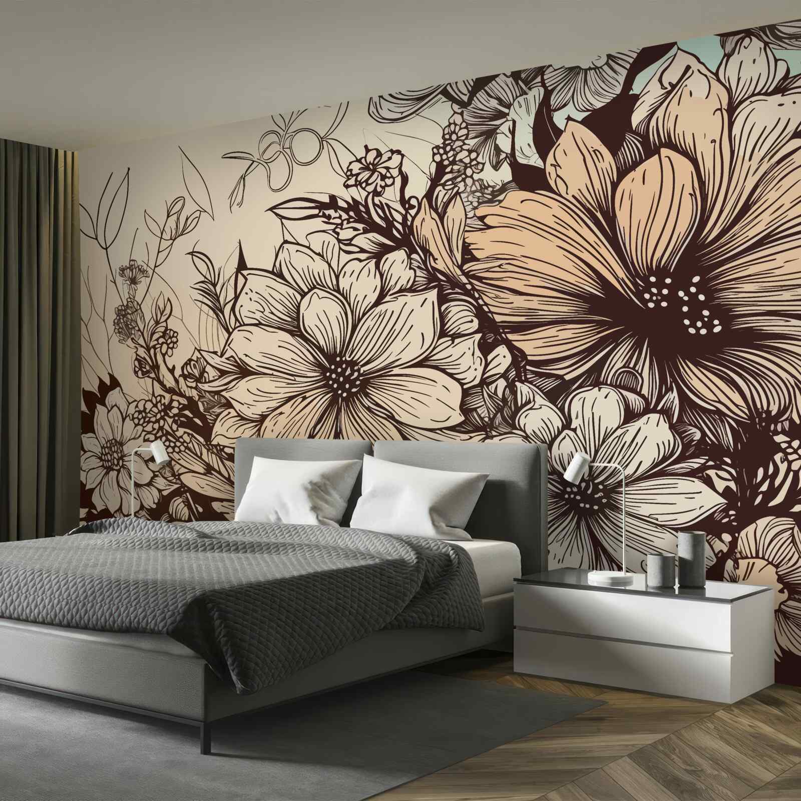 Fototapeta tropikalne kwiaty wypełnione kolorami