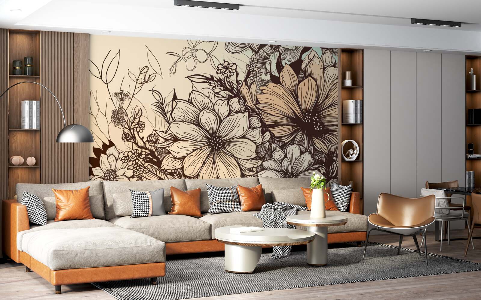 Fototapeta tropikalne kwiaty wypełnione kolorami