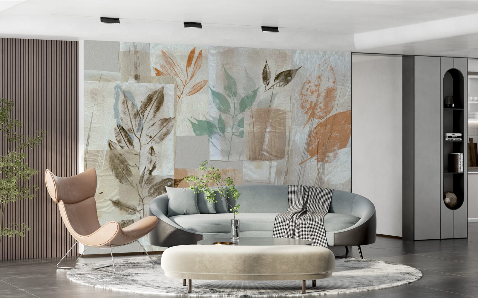 Fototapeta odsłanianie kwiatów i liści poprzez farbę